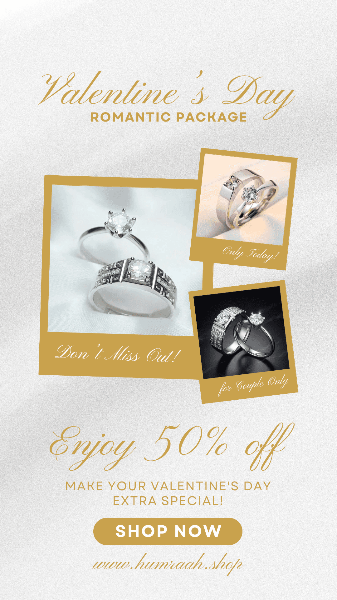 Couple Rings Mobile Banner