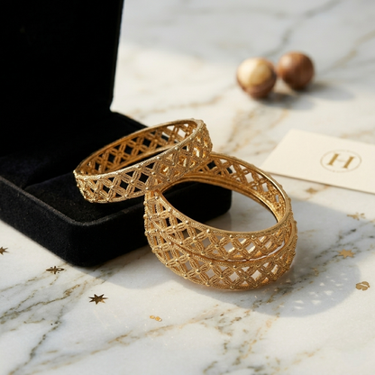 Royal Radiance Gold Bangles for Special Events.