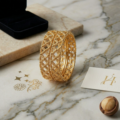 Royal Radiance Gold Bangles for Special Events.