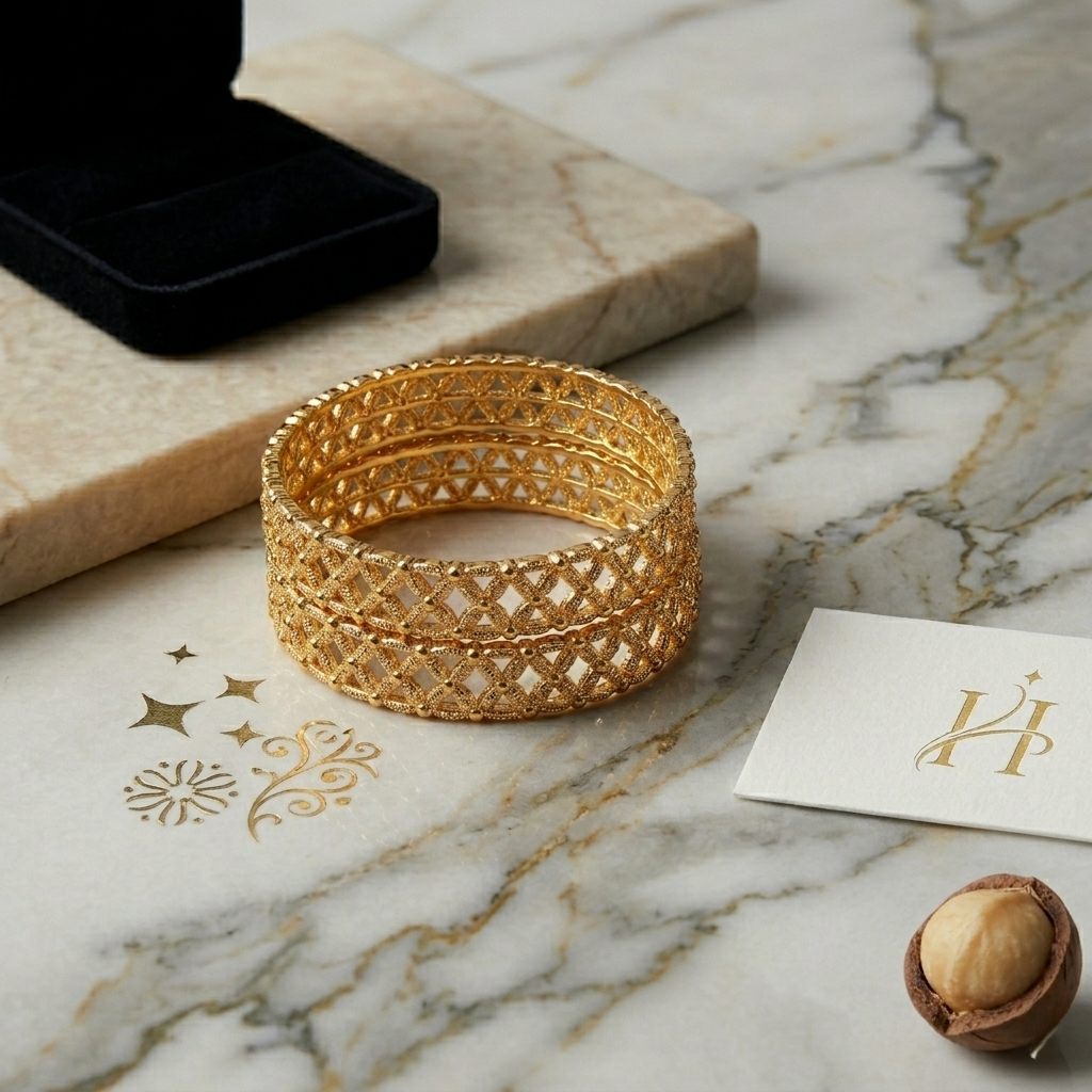 Royal Radiance Gold Bangles for Special Events.
