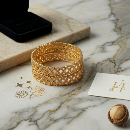 Royal Radiance Gold Bangles for Special Events.